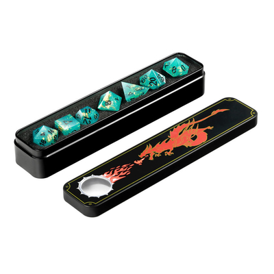 เรซิ่น RPG ที่ไม่ซ้ำใคร Dice Set Polyhedral Handcraft สำหรับเกมบนโต๊ะ