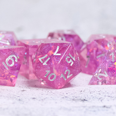 Neat Sharp Edges Liquid Core Dice วัสดุเรซิ่นสำหรับเกมบนโต๊ะ