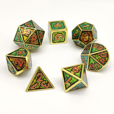 Antiwear Waterproof Metal Polyhedral Dice ขอบคมเรียบร้อยปลอดสารพิษ
