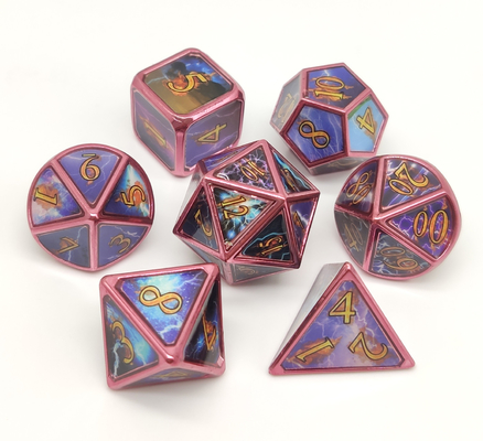 ชุดลูกเต๋า Polyhedral จำนวนมากปลอดสารพิษ OEM สวม Polyhedral 7 Die ที่ทนทาน