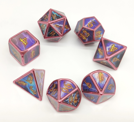 ชุดลูกเต๋า Polyhedral จำนวนมากปลอดสารพิษ OEM สวม Polyhedral 7 Die ที่ทนทาน