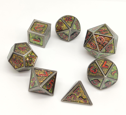 ชุดลูกเต๋า Polyhedral โลหะเรซิ่นทนทานไม่มีกลิ่นสำหรับคอลเลกชัน