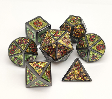 CE Sharp Edge Metal Polyhedral Dice อเนกประสงค์สำหรับ Dungeons And Dragons