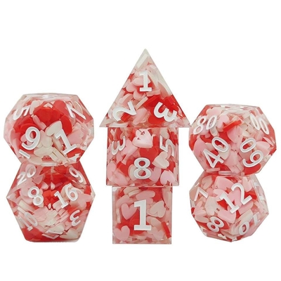 ลูกเต๋า Polyhedral ที่ทนทานต่อการสึกหรอของเรซิ่นพร้อมขอบคมทนทาน