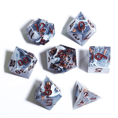 Polyhedron Resin RPG Dice Multipurpose Hand เท