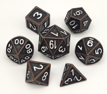 Bulk Metal Classic RPG Dice Set พกพาอเนกประสงค์ทนทาน