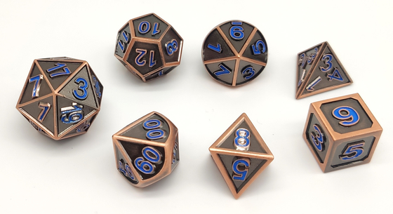 โลหะผสมสังกะสี DND Mini RPG Dice Set 7 ชิ้น Polyhedron Wear Resistant