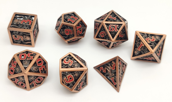 แฮนด์เมด Antiwear Resin Polyhedral Dice แบบพกพาสำหรับ Shadowrun