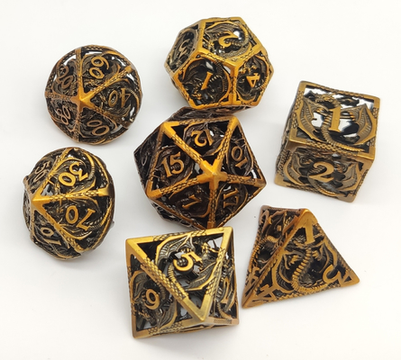 มือเทลูกเต๋า Polyhedral DND ที่ทนทาน, สวมลูกเต๋า RPG ที่แม่นยำทนทาน