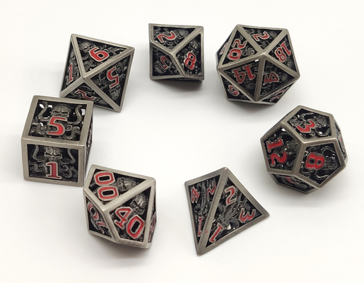 สวมชุดลูกเต๋า Polyhedral เรซินที่ทนทานสำหรับการสะสม