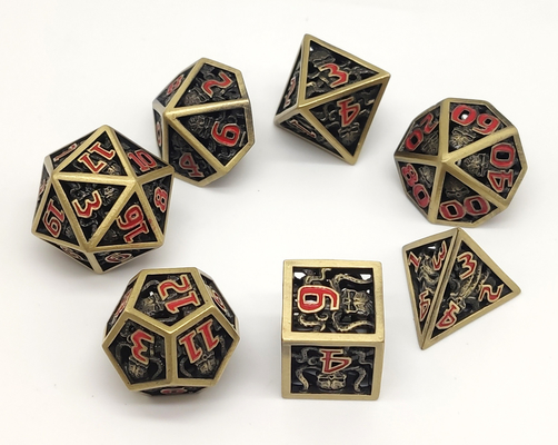 มือเทโลหะ Polyhedral Dice Odorless Antiwear 7 ชิ้น Set