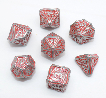 ลูกเต๋า RPG DND ปลอดสารพิษขอบคม, ชุดลูกเต๋าหลายเหลี่ยมไร้กลิ่น 7 ชิ้น
