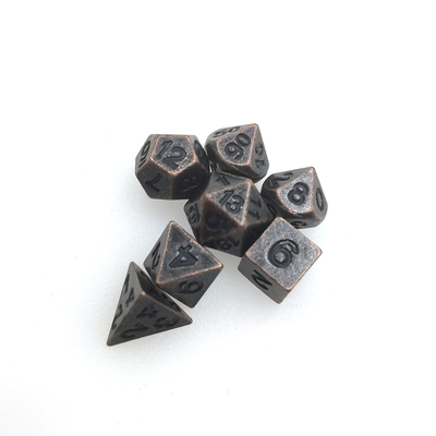 Neat Sharp Nontoxic Sturdy Mini RPG Dice ลูกเต๋าโลหะจิ๋วอเนกประสงค์ที่ใช้งานได้จริง