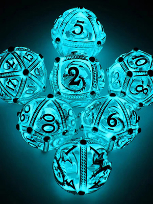 Polyhedron Dungeons and Dragons ในที่มืด DND Resin Dice Custom Sharp