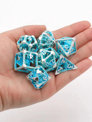 ขายร้อน Polyhedral Luminous Night Light In The Dark led Dice Set