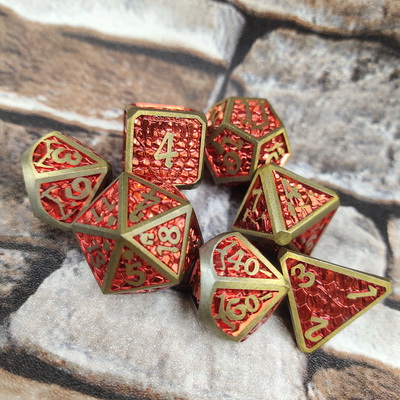 ยืนยันการ์ดมือแกะสลักทนทานสำหรับชุดโลหะ Savage World Dice