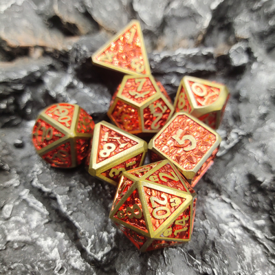 ยืนยันการ์ดมือแกะสลักทนทานสำหรับชุดโลหะ Savage World Dice