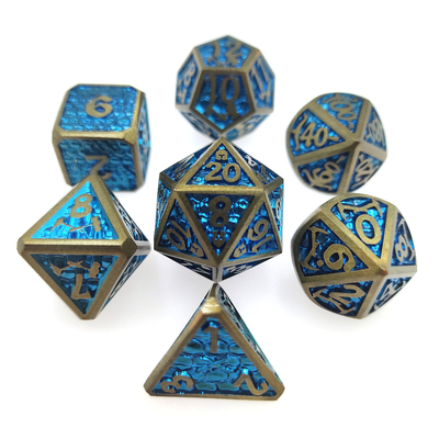 เกมชุดลูกเต๋า RPG แบบกำหนดเองอเนกประสงค์สำหรับผู้ใหญ่ Metal Dice Polyhedral