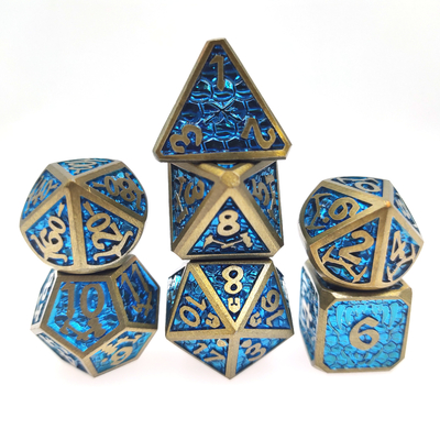 เกมกระดาน DND Dice ขนาดเล็กที่ใช้งานได้จริง Metal Dice Moisture Proof Polyhedral