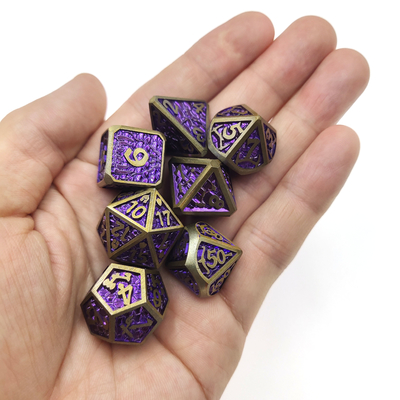 Mini RPG Dice 7 Piece Tiny Polyhedral Set มายากลการรวบรวมชุดลูกเต๋าชิป