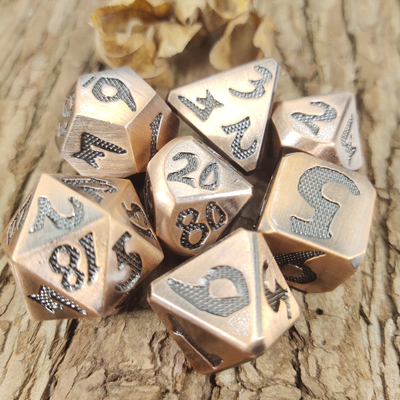 Mini RPG Dice 7 Piece Dice Set Multifunctional Polyhedral Handcrafted Nontoxic