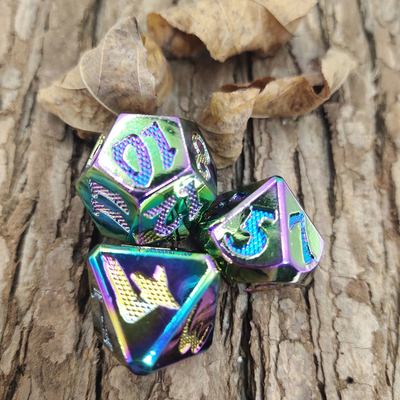 แกะสลักด้วยมือทนทานสำหรับ Savage World Polyhedral Changing Dice Portable Anti wear Dice