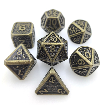 Pokemon สวมใส่โลหะทนทานสวมบทบาท RPG Dice Sharp เกมบนโต๊ะที่ใช้งานได้จริง Polyhedral Black Dice