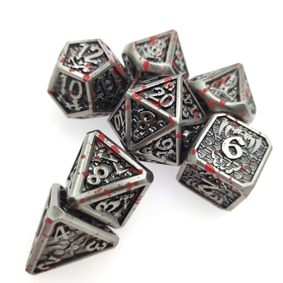 เกมบนโต๊ะ Metal RPG Dice Neat Sharp Edges Liqui เกมสวมบทบาทลูกเต๋า