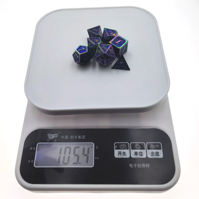 CE Precision Polyhedron Dice Set RPG OEM Alloy สำหรับ KTV Bar