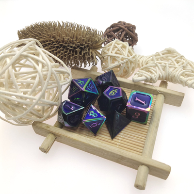 CE Precision Polyhedron Dice Set RPG OEM Alloy สำหรับ KTV Bar