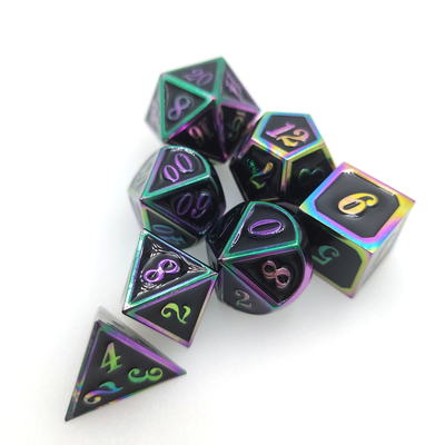 Dice Set Gold For Dungeons And Dragons Polyhedral Dazzling Practical Plating Sharp
