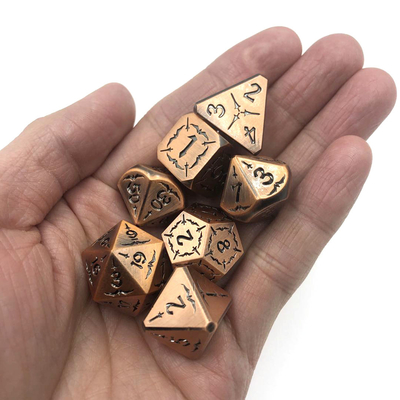 ชุดลูกเต๋า Rpg จำนวนมาก Polyhedral Hand Polished Black Liquid Core Dice ปลอดสารพิษ