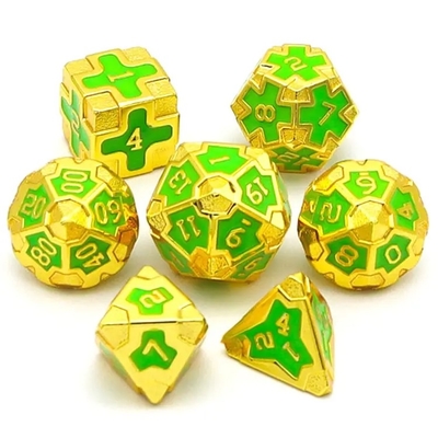 CE Precision RPG Polyhedron Dice Set OEM วัสดุเหล็กผสมหลากหลายที่ไม่เป็นพิษ คีทีวีบาร์