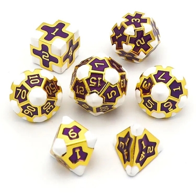 CE Precision RPG Polyhedron Dice Set OEM วัสดุเหล็กผสมหลากหลายที่ไม่เป็นพิษ คีทีวีบาร์