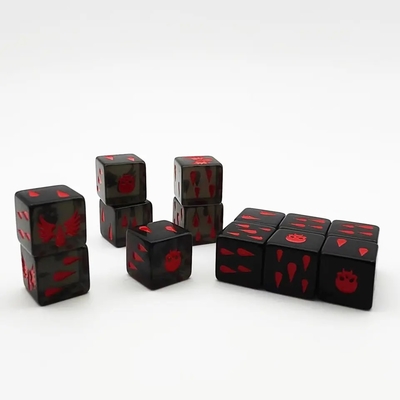 ผิวเรียบ Polyhedral รีซินคริสตัลเกม Dice Set การเล่นเกมแอคริลิคที่กําหนดเอง