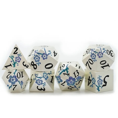 สังกะสีสกัดสกัดหลายเหลี่ยม พลูมบลัสซอม โลหะไพ่ซุท มังกรและ Dungeon DND