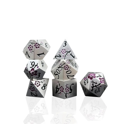 สังกะสีสกัดสกัดหลายเหลี่ยม พลูมบลัสซอม โลหะไพ่ซุท มังกรและ Dungeon DND