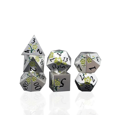 สังกะสีสกัดสกัดหลายเหลี่ยม พลูมบลัสซอม โลหะไพ่ซุท มังกรและ Dungeon DND