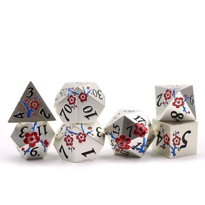 สังกะสีสกัดสกัดหลายเหลี่ยม พลูมบลัสซอม โลหะไพ่ซุท มังกรและ Dungeon DND