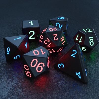 DND Board Polyhedral Dice Adult Game Magic Trick Pixels Electronic Glow LED Dice เกมการเล่นสําหรับผู้ใหญ่