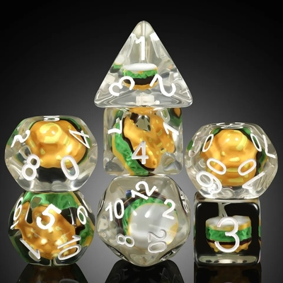 ชุดลูกเต๋า DND Polyhedral Custom แฮมเบอร์เกอร์เกมสําหรับเกมโต๊ะ RPG
