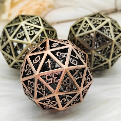60D Macrobine Zinc Alloy Metal Dice Set เกมพิมพ์บนโต๊ะ
