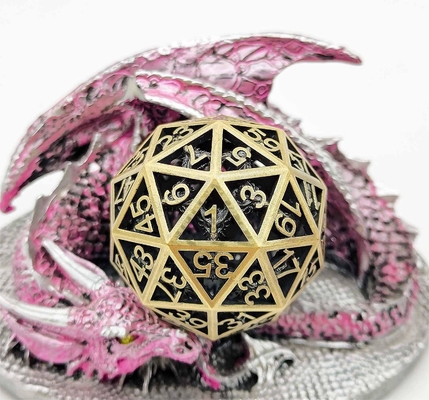 60D Macrobine Zinc Alloy Metal Dice Set เกมพิมพ์บนโต๊ะ