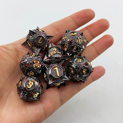 Bloodstarial Meteor Metal Dice Set D8 RPG มังกรและห้องใต้ดิน