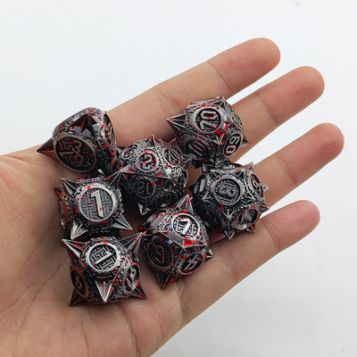 Bloodstarial Meteor Metal Dice Set D8 RPG มังกรและห้องใต้ดิน