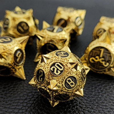 TRPG 16 มม โพลีฟรอนท์ DND โลหะไดส์ มัลติคอลเลอร์ Custom Meteor Hammer