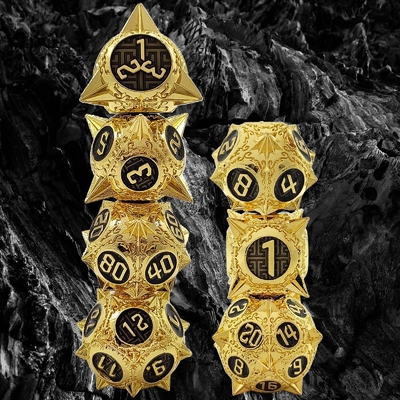 TRPG 16 มม โพลีฟรอนท์ DND โลหะไดส์ มัลติคอลเลอร์ Custom Meteor Hammer