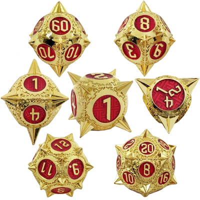 TRPG 16 มม โพลีฟรอนท์ DND โลหะไดส์ มัลติคอลเลอร์ Custom Meteor Hammer