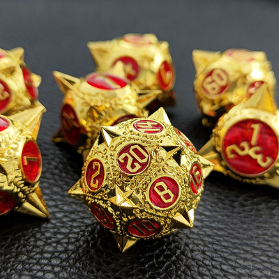 TRPG 16 มม โพลีฟรอนท์ DND โลหะไดส์ มัลติคอลเลอร์ Custom Meteor Hammer