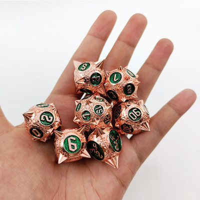 TRPG 16 มม โพลีฟรอนท์ DND โลหะไดส์ มัลติคอลเลอร์ Custom Meteor Hammer